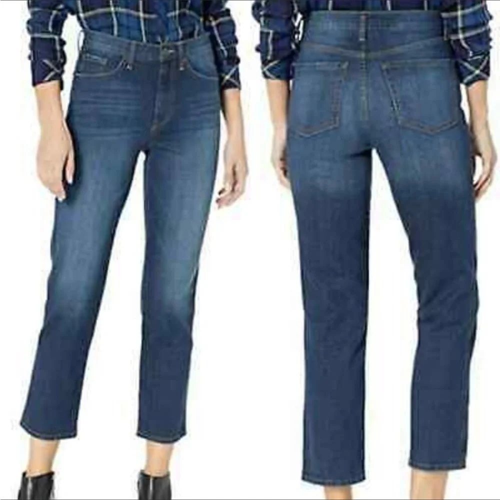 Ella Moss Blue High Waist Straight Jeans size 14 - Picture 2 of 10